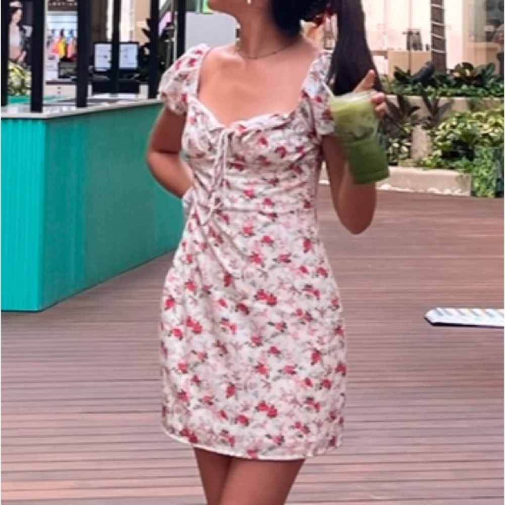 Floral White Dress